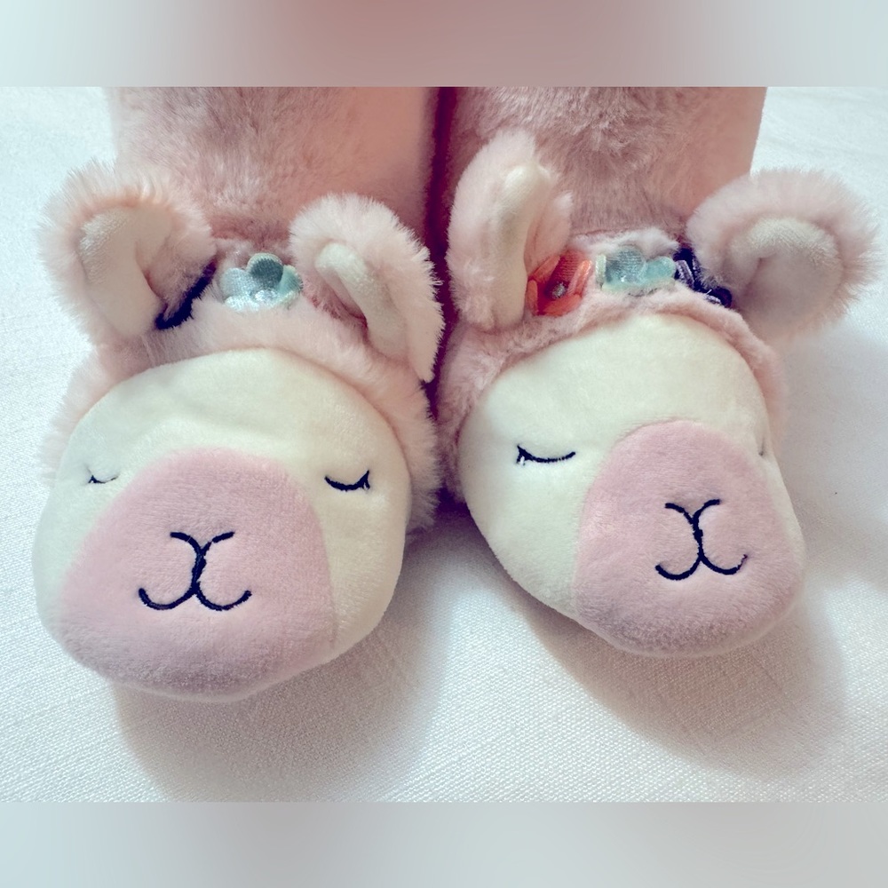 Cat & Jack | Little Kid Lama Flower Crown House Slippers | Large (9/10) - Picture 2 of 10